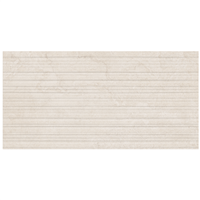 Carrelage mural pour salle de bains effet pierre - Portwall Plain à relief - 30 x 60 cm - ép. 8,5 mm - Blanc