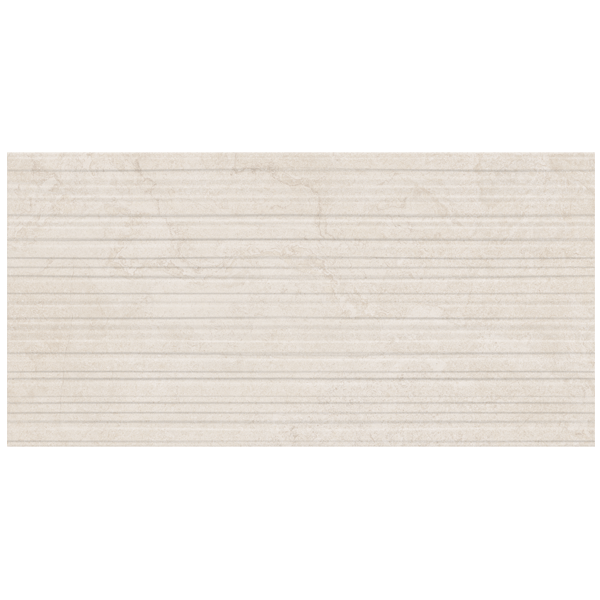 Carrelage mural pour salle de bains effet pierre - Portwall Plain à relief - 30 x 60 cm - ép. 8,5 mm - Blanc