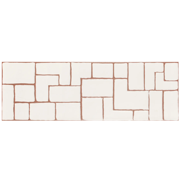 Faïence murale rectifiée pour cuisine et salle de bain - Stay - 20,0 CM x 60,0 CM - ép. 8,00 MM - décor Juk Terracota