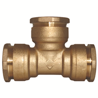 Raccord Té égal 90° laiton pour tuyau polyéthylène - diamètre 25 mm - Noyon et Thiebault