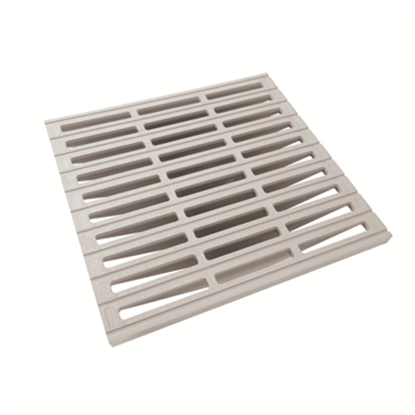 Grille pour collecte des eaux de ruissellement - Nicoll - Gris clair - 400 x 400 mm