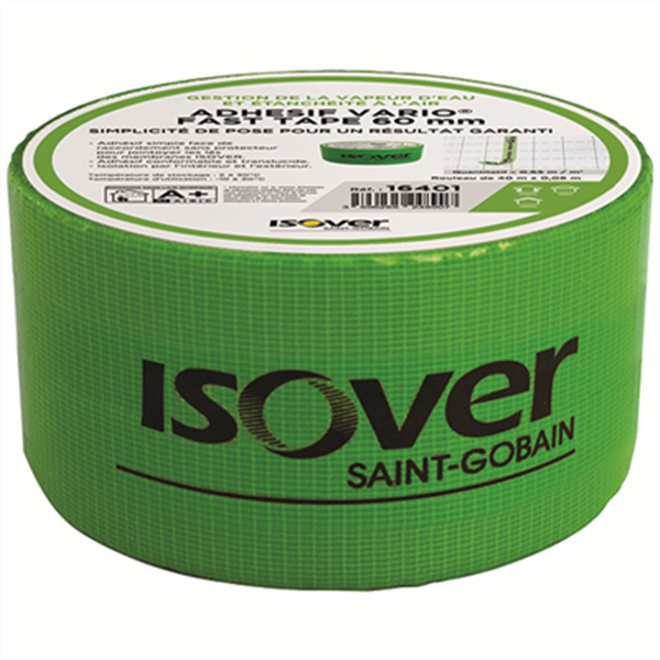 Adhésif simple face VARIO® FAST TAPE Isover - Rouleau de 6 cm x 40 ml