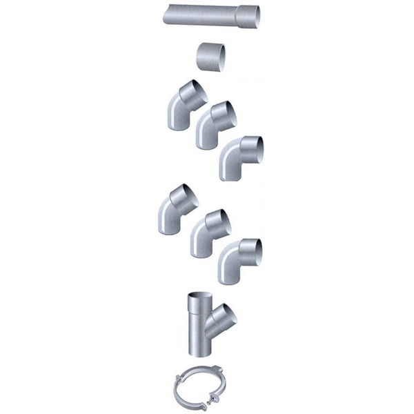 COUDE MXF 45° DIAM.100 1.9MM BLANC