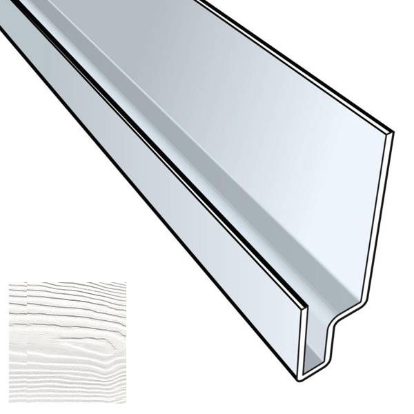 Profil linteau de fenêtre en aluminium laqué Argent C51 pour bardage Cedral Click - longueur 3 M