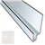Profil linteau de fenêtre en aluminium laqué Argent C51 pour bardage Cedral Click - longueur 3 M
