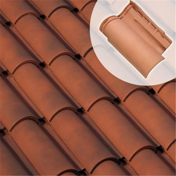 Tuile Galléane 10 - grand moule fort galbe en terre cuite - Rouge vieilli