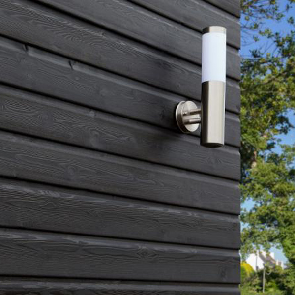 Bardage bois peint en Sapin du Nord de classe 3.1 - Protect Silverwood - Profil Oscillo XXL - 26,00 MM x 122,00 MM - Long. 4,45 M - Coloris Calfat