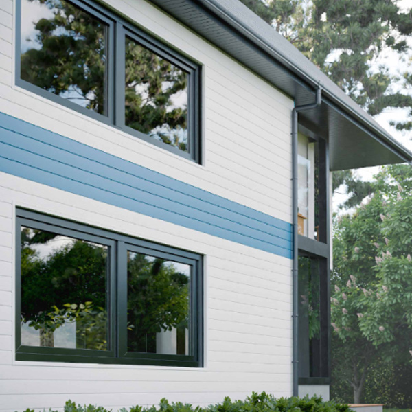 Bardage PVC extérieur Isocel Minéral - 166,00 MM x 18,00 MM - Long. 4,00 M - Blanc