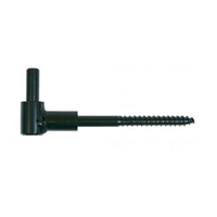 Gond de double volet ING Fixations avec filetage pour le bois - acier avec cataphorèse noir - diamètre 14 mm