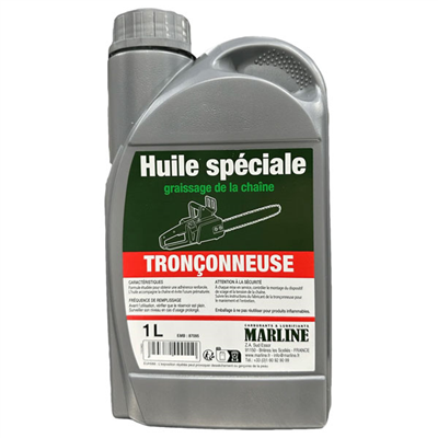 Huile lubrifiante pour guide et chaîne de tronçonneuse - Marline - Bidon de 1 litre