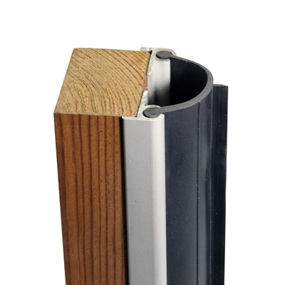 Joint isolation coupe-feu porte va-et-vient 36 à 44 mm d'épaisseur - 2.5 m - Caoutchouc noir