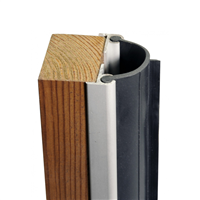 Joint isolation coupe-feu porte va-et-vient 36 à 44 mm d'épaisseur - 2.5 m - Caoutchouc noir