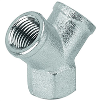 Raccord Y femelle laiton nickelé - Prevost - filetage G1/8 - pression 0 à 15 bar