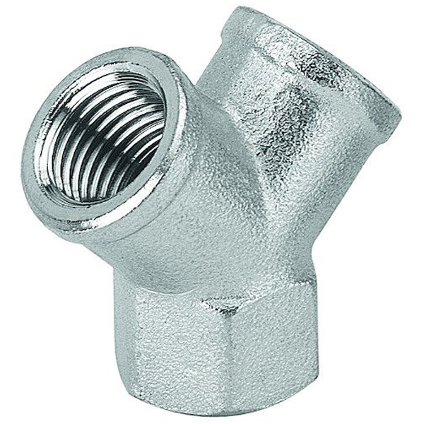 Raccord Y femelle laiton nickelé - Prevost - filetage G1/8 - pression 0 à 15 bar