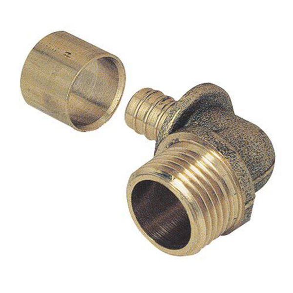 Raccord male coudé à glissement - Male 15/21 - PER Ø20