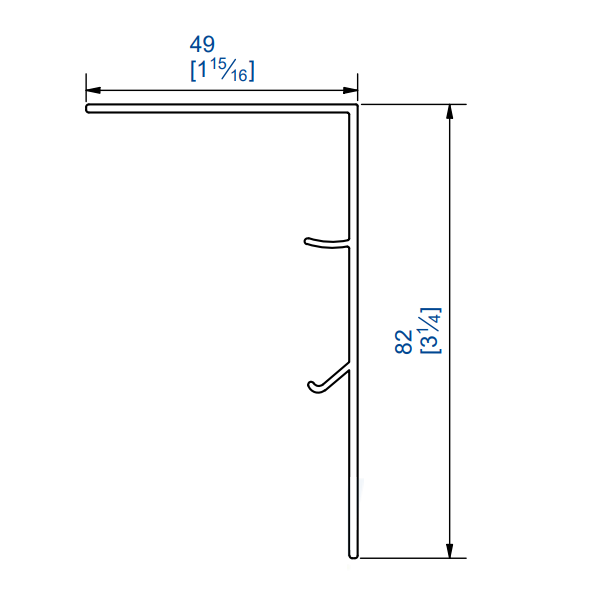 Bandeau à clipser Mantion 13041/300 pour rail SAF-Évolution - fixation murale - longueur 3,00 M
