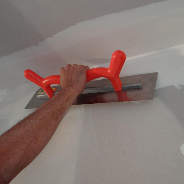 Platoir deux mains lame acier inoxydable biseautée - 500 x 120 mm - épaisseur 0.6 mm