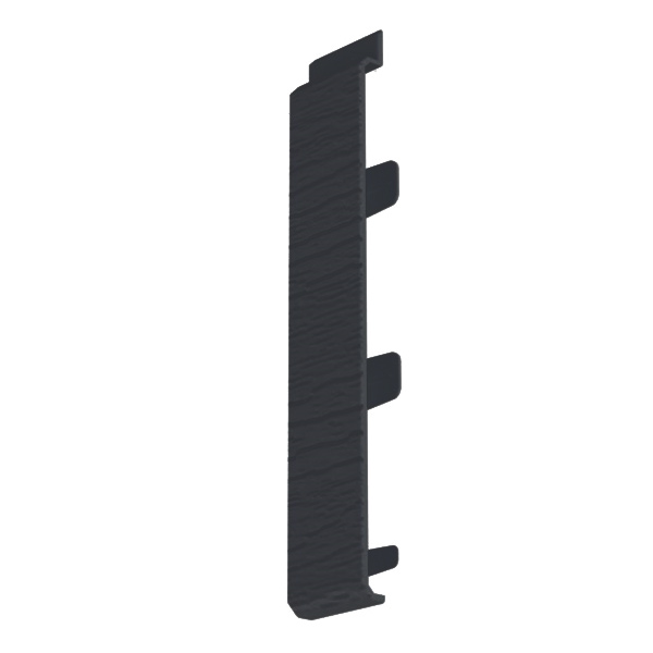 Jonction ISO-J en PVC pour lame de bardage Isocel Veiné Bois - Anthracite