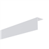 Cornière d'angle PVC pour finition des angles extérieurs de bardage - 40,0 MM x 60,0 MM - 3,00 M - Blanc