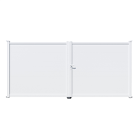 Portail aluminium sur mesure Intiméclo - Inti 19 Cyd - Battant ou coulissant - Aspect au choix avec lames pleines horizontales 150 mm