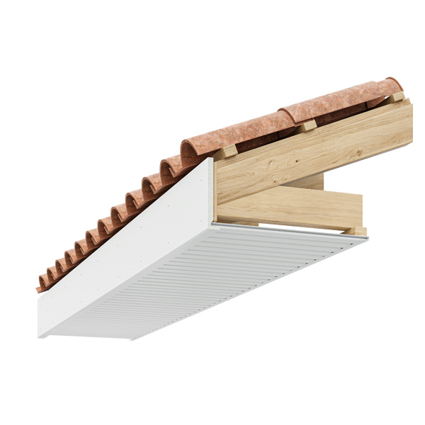 Lambris PVC de sous toiture Blanc - 4 frises alvéolaires - 250 MM x 10,00 MM - Long. 4,00 M