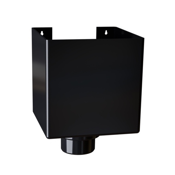 Boîte à eau contemporaine MEP BXC810 pour tuyau de descente d'eau pluviale de 80 ou 100 mm - PVC Noir