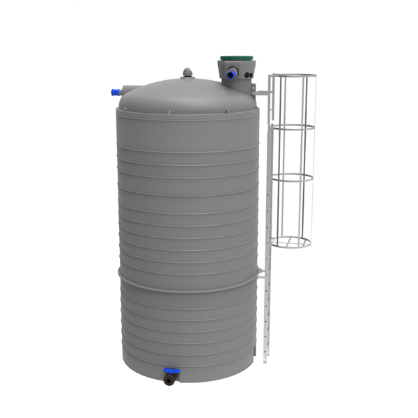 VERTIC'EAU PLUVIALE PE - 20 000 L (Echelle non incluse)