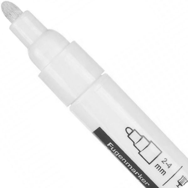 Marqueur fongicide pour joints Lyra pointe 2-4 mm coloris blanc