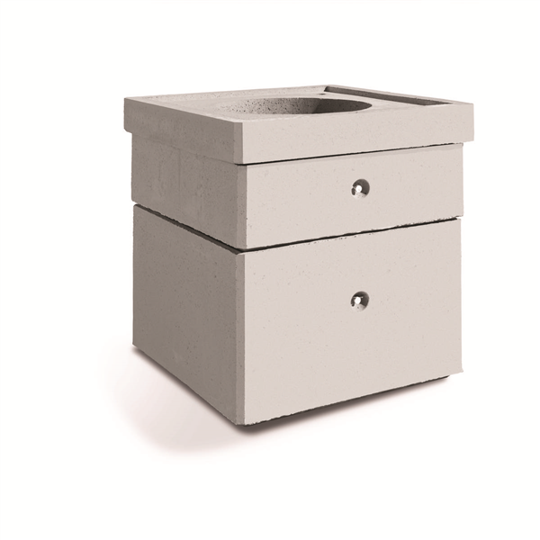 Elément droit carré 800x800 HU=60 2 échelons