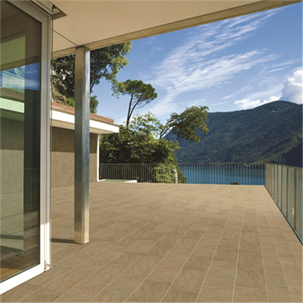 Carrelage extérieur en grès cérame émaillé effet pierre Fiordi - 60,4 CM x 30 CM - ép. 8,2 MM - Sand