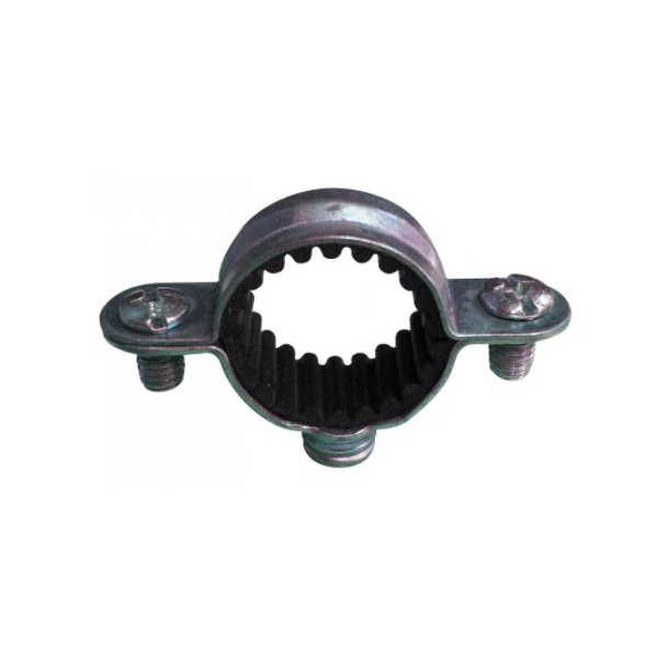 Collier sanitaire isophonique simple - Fixation tuyauteries Ø16 mm Acier zingué blanc - Lot de 20