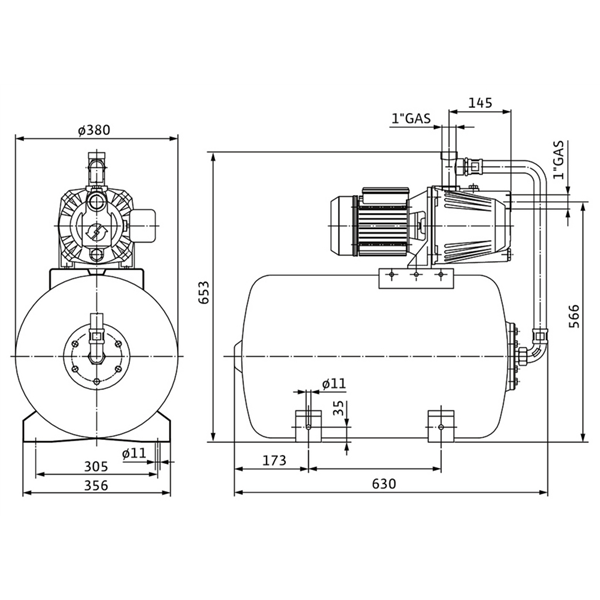 Système de distribution d'eau Wilo-INITIAL JET SYSTEM 4-4-50 (4168024)