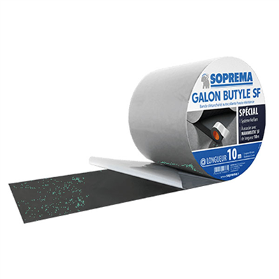 Adhésif double face pour les recouvrements des membranes Mammouth SF - Galon Butyle SF - 10 M