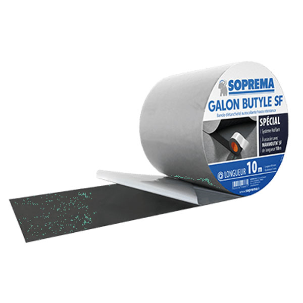 Adhésif double face pour les recouvrements des membranes Mammouth SF - Galon Butyle SF - 10 M
