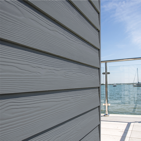 Bardage fibre ciment Cedral Lap finition relief - 190 mm x 10,00 mm - L. 3,60 m - Gris acier C15