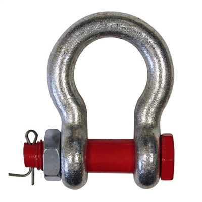 Manille lyre acier haute résistance avec axe boulonné Levac CMU 750 kg