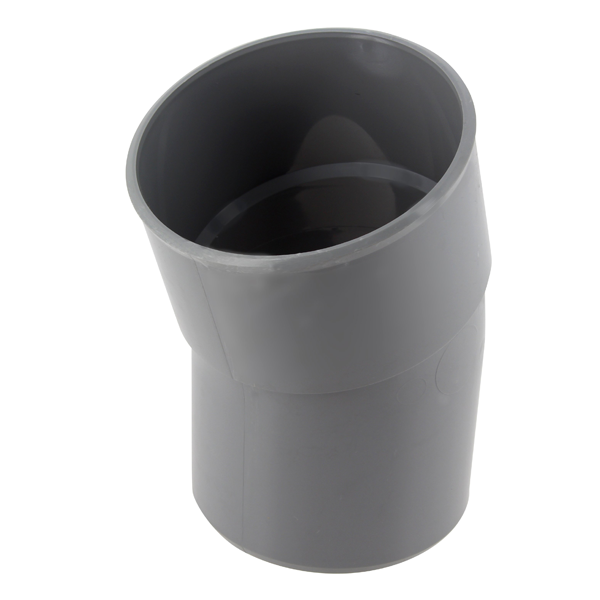 Coude d'évacuation à 20° Mâle/Femelle - PVC gris - diamètre 125 mm - Nicoll