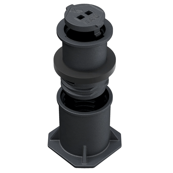 Bouche à clé Hexagonale réhaussable en fonte - hauteur de réglage 110 mm - pour réseau incendie