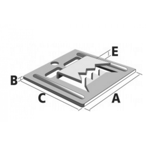 Crochet CLIP pour lambris bois 25x0.6x25 mm épaisseur 5 mm 250 pièces