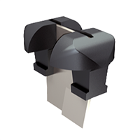 Butoir double en fonte à sceller pour portes se rejoignant au centre