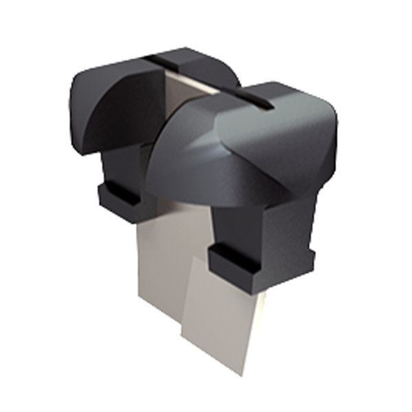 Butoir double en fonte à sceller pour portes se rejoignant au centre