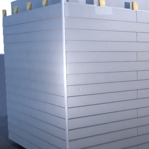 Profil d'angle extérieur asymétrique pour bardage Cedral Lap - Aluminium laqué Vanille C02 - longueur 3,00 M