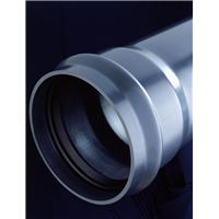 Tube PVC Press.Irrig.d=160mm PN10, joint, long.6m, gris, conforme NF T 54-086