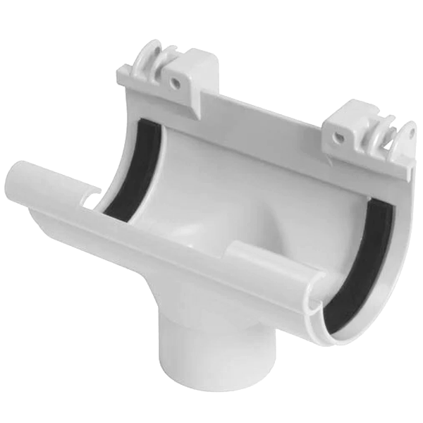 Naissance centrale à joint Nicoll NC16 pour gouttière LG16 et tube de descente de 50 mm - Techtan Blanc