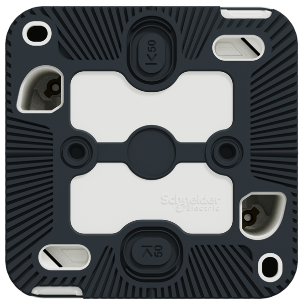 Interrupteur poussoir en saillie Schneider Mureva Styl complet - IP55 - IK08 - blanc - 10A 250V