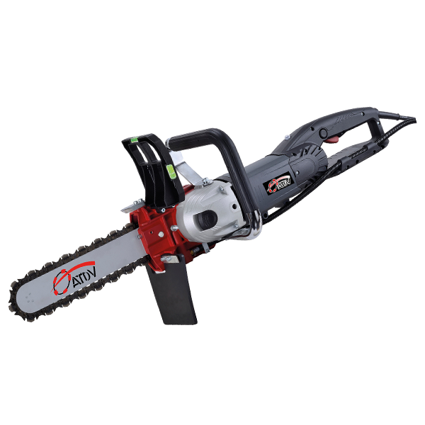 Tronçonneuse à béton électrique ATDV E-SAW 220 V avec guide et chaîne diamantée de 30 cm