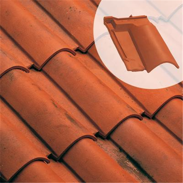 Tuile sous-faîtière en terre cuite - Oméga 10 - Rouge nuancé