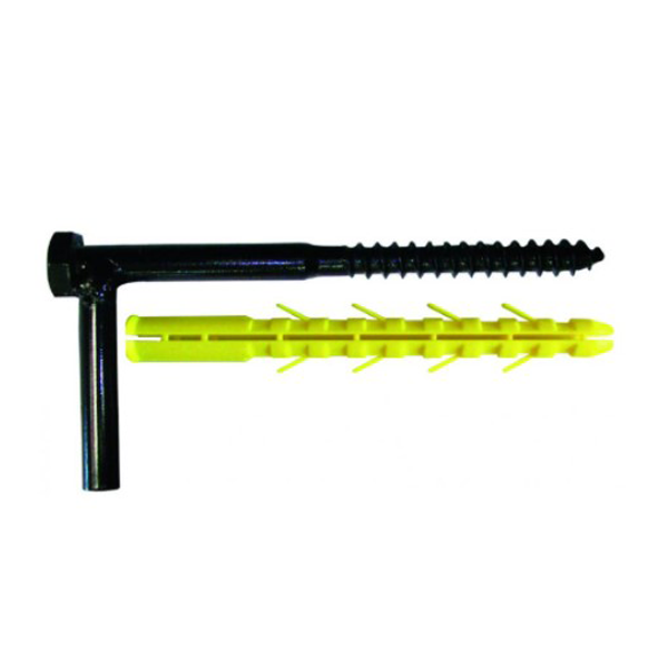 Pièce pour gond en angle pour isolation par l'extérieur - ING Fixations - Acier noir - Lot de 4