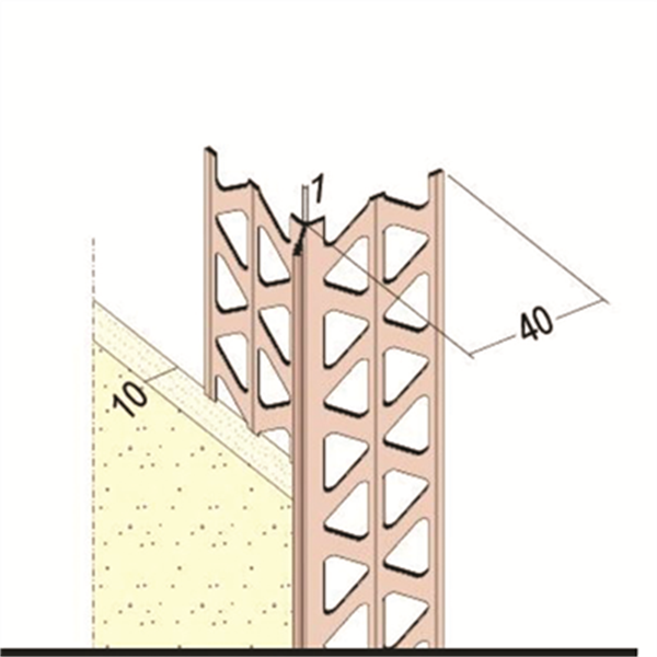 Profilé d'angle perforé en PVC à jonc fin
