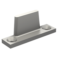 Guide bas à visser 1103 Mantion pour rainure de porte coulissante de 6 x 18 mm